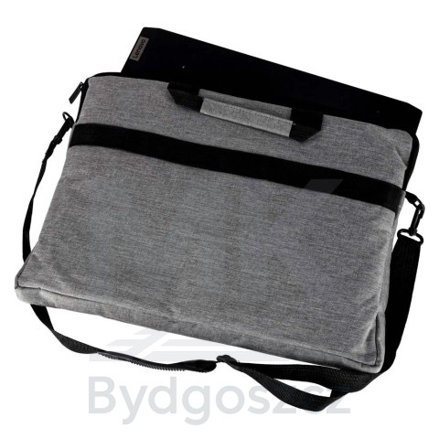 Torba na laptopa 15,6 cali etui pokrowiec z paskiem teczka damska męska mocna szara Torba na laptopa 15,6 cali etui pokrowiec z paskiem teczka damska męska mocna szara