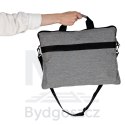 Torba na laptopa 15,6 cali etui pokrowiec z paskiem teczka damska męska mocna szara
