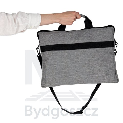 Torba na laptopa 15,6 cali etui pokrowiec z paskiem teczka damska męska mocna szara Torba na laptopa 15,6 cali etui pokrowiec z paskiem teczka damska męska mocna szara
