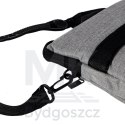 Torba na laptopa 15,6 cali etui pokrowiec z paskiem teczka damska męska mocna szara