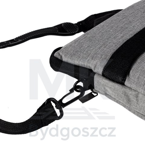 Torba na laptopa 15,6 cali etui pokrowiec z paskiem teczka damska męska mocna szara Torba na laptopa 15,6 cali etui pokrowiec z paskiem teczka damska męska mocna szara