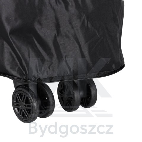Torba podróżna na kółkach składana turystyczna pojemna 3 rozmiary czarna Torba podróżna na kółkach składana turystyczna pojemna 3 rozmiary czarna