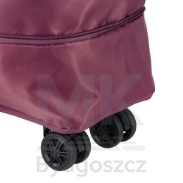 Torba podróżna na kółkach składana turystyczna pojemna 3 rozmiary fioletowa