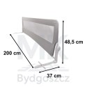 Barierka osłona ochronna do łóżka otwierana 200 cm szara