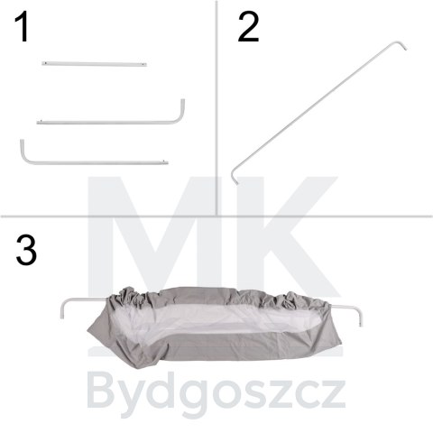Barierka osłona ochronna do łóżka otwierana 200 cm szara Barierka osłona ochronna do łóżka otwierana 200 cm szara