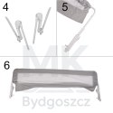 Barierka osłona ochronna do łóżka otwierana 200 cm szara