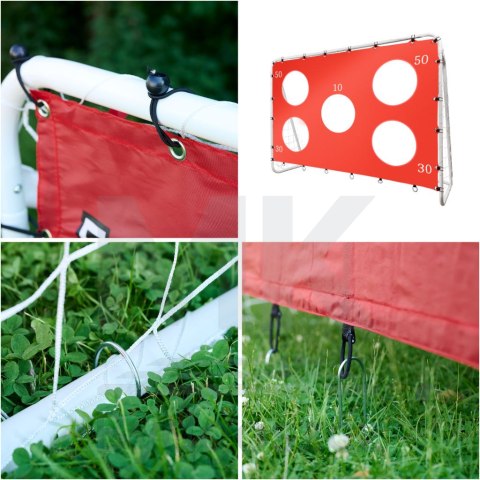 Bramka piłkarska do piłki nożnej dla dzieci treningowa 2w1 + mata celności 215 x 153 x 76 cm Bramka piłkarska do piłki nożnej dla dzieci treningowa 2w1 + mata celności 215 x 153 x 76 cm