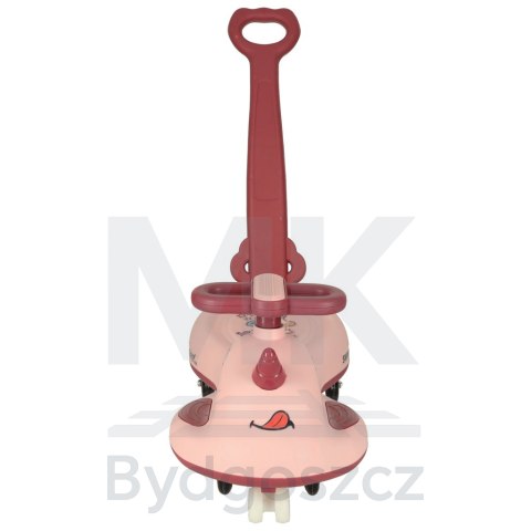 Jeździk grawitacyjny LED Swing FIX S1 skuter z rączką różowy max 65kg Jeździk grawitacyjny LED Swing FIX S1 skuter z rączką różowy max 65kg