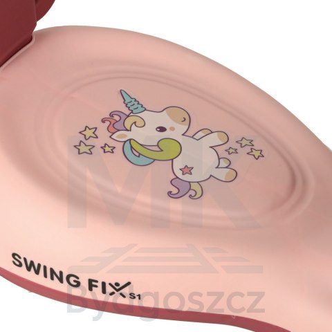 Jeździk grawitacyjny LED Swing FIX S1 skuter z rączką różowy max 65kg Jeździk grawitacyjny LED Swing FIX S1 skuter z rączką różowy max 65kg