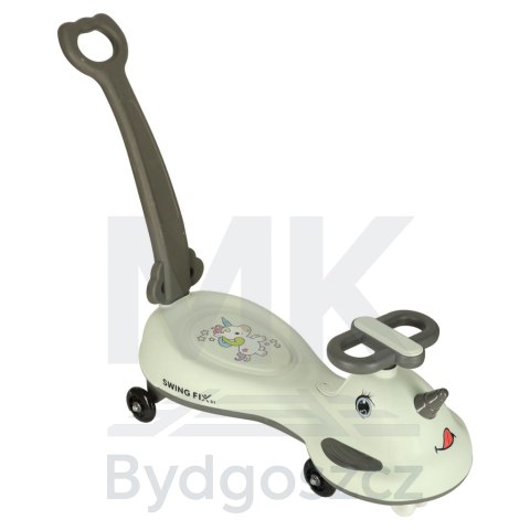 Jeździk grawitacyjny LED Swing FIX S1 skuter z rączką szary max 65kg Jeździk grawitacyjny LED Swing FIX S1 skuter z rączką szary max 65kg