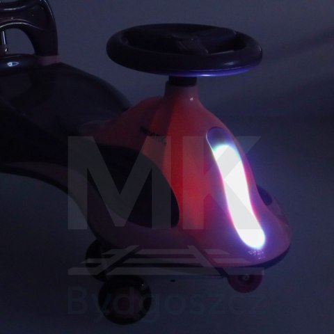 Jeździk grawitacyjny LED Swing FIX S2 skuter z rączką fioletowy max 100kg Jeździk grawitacyjny LED Swing FIX S2 skuter z rączką fioletowy max 100kg