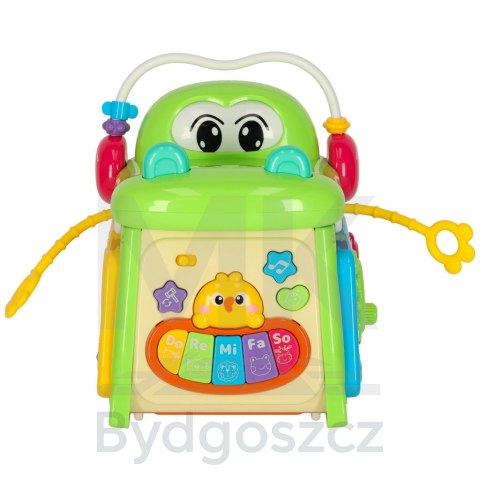 Kostka edukacyjna sorter z pianinkiem krokodyl 4w1 Kostka edukacyjna sorter z pianinkiem krokodyl 4w1