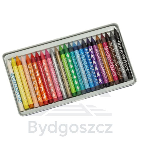 Kredki w metalowym pudełku 24 kolory + temperówka BAMBINO Kredki w metalowym pudełku 24 kolory + temperówka BAMBINO
