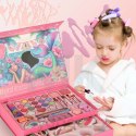 Kuferek zestaw kosmetyków do makijażu i paznokci makeup kosmetyki cienie lakiery szuflady syrenka