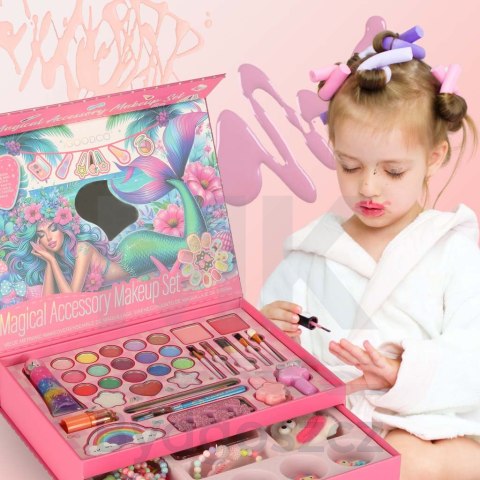 Kuferek zestaw kosmetyków do makijażu i paznokci makeup kosmetyki cienie lakiery szuflady syrenka Kuferek zestaw kosmetyków do makijażu i paznokci makeup kosmetyki cienie lakiery szuflady syrenka