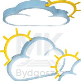 Lampa LED sufitowa plafon do pokoju dziecięcego ściemniana LUMELA + pilot chmurka niebieska