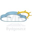 Lampa LED sufitowa plafon do pokoju dziecięcego ściemniana LUMELA + pilot chmurka niebieska