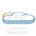 Lampa LED sufitowa plafon do pokoju dziecięcego ściemniana LUMELA + pilot chmurka niebieska