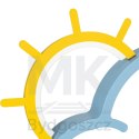 Lampa LED sufitowa plafon do pokoju dziecięcego ściemniana LUMELA + pilot chmurka niebieska