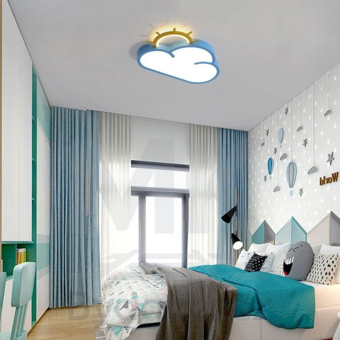 Lampa LED sufitowa plafon do pokoju dziecięcego ściemniana LUMELA + pilot chmurka niebieska Lampa LED sufitowa plafon do pokoju dziecięcego ściemniana LUMELA + pilot chmurka niebieska