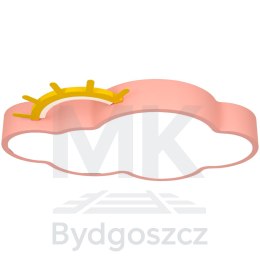 Lampa LED sufitowa plafon do pokoju dziecięcego ściemniana LUMELA + pilot chmurka różowa