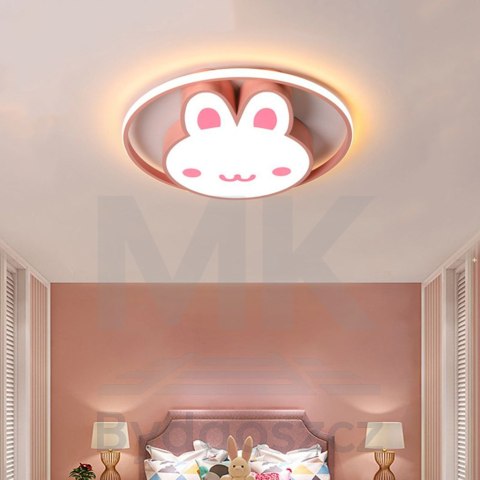 Lampa LED sufitowa plafon do pokoju dziecięcego ściemniana LUMELA + pilot króliczek Lampa LED sufitowa plafon do pokoju dziecięcego ściemniana LUMELA + pilot króliczek