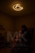 Lampa LED sufitowa plafon do pokoju dziecięcego ściemniana LUMELA + pilot księżyc biała