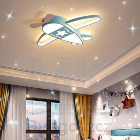 Lampa LED sufitowa plafon do pokoju dziecięcego ściemniana LUMELA + pilot samolot Lampa LED sufitowa plafon do pokoju dziecięcego ściemniana LUMELA + pilot samolot