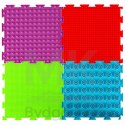 Mata sensoryczna puzzle montessori do masażu stóp 8 elementów kolorowe