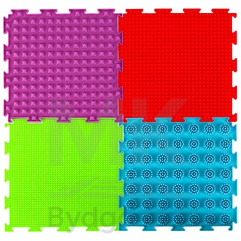 Mata sensoryczna puzzle montessori do masażu stóp 8 elementów kolorowe Mata sensoryczna puzzle montessori do masażu stóp 8 elementów kolorowe