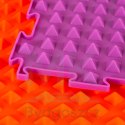 Mata sensoryczna puzzle montessori do masażu stóp 8 elementów kolorowe