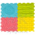Mata sensoryczna puzzle montessori do masażu stóp 8 elementów pastelowe