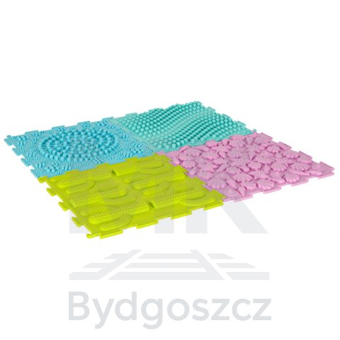 Mata sensoryczna puzzle montessori do masażu stóp 8 elementów pastelowe Mata sensoryczna puzzle montessori do masażu stóp 8 elementów pastelowe