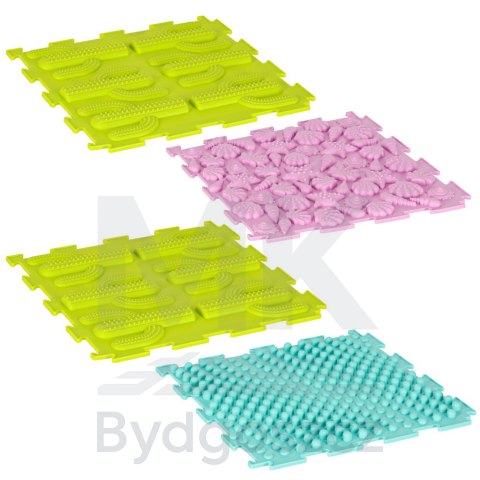 Mata sensoryczna puzzle montessori do masażu stóp 8 elementów pastelowe Mata sensoryczna puzzle montessori do masażu stóp 8 elementów pastelowe