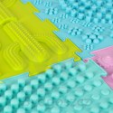 Mata sensoryczna puzzle montessori do masażu stóp 8 elementów pastelowe