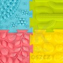 Mata sensoryczna puzzle montessori do masażu stóp 8 elementów pastelowe