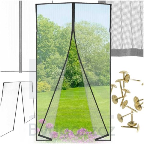 Moskitiera siatka magnetyczna LUARO na drzwi solidna mocny magnes 100x210cm