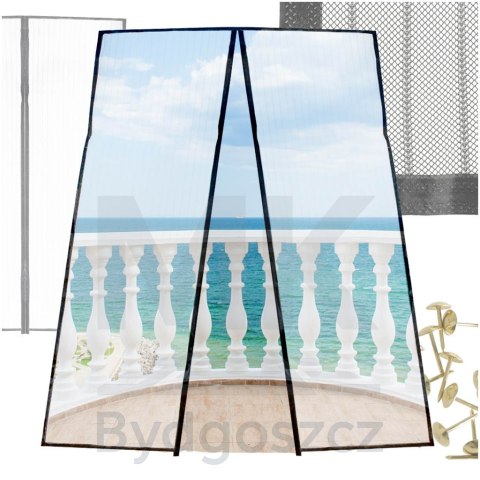 Moskitiera siatka magnetyczna LUARO na drzwi solidna mocny magnes 100x210cm Moskitiera siatka magnetyczna LUARO na drzwi solidna mocny magnes 100x210cm