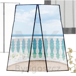 Moskitiera siatka magnetyczna LUARO na drzwi solidna mocny magnes 110x220cm