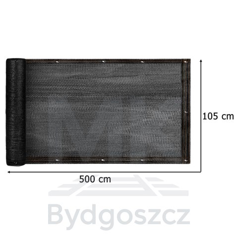 Osłona balkonowa LUARO mata maskująca siatka cieniująca na balkon taras 150g/m2 105x500cm UV Osłona balkonowa LUARO mata maskująca siatka cieniująca na balkon taras 150g/m2 105x500cm UV
