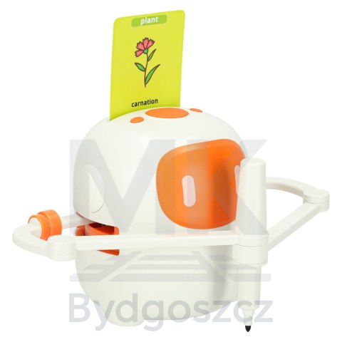 Robot edukacyjny interaktywny nauka rysowania pisania zestaw fiszki mazaki pomarańczowy Robot edukacyjny interaktywny nauka rysowania pisania zestaw fiszki mazaki pomarańczowy
