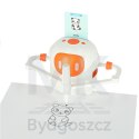 Robot edukacyjny interaktywny nauka rysowania pisania zestaw fiszki mazaki pomarańczowy