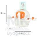 Robot edukacyjny interaktywny nauka rysowania pisania zestaw fiszki mazaki pomarańczowy