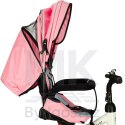 Rowerek trójkołowy Trike Fix V3 rower spacerówka 3w1 obracany 360 wolne koło różowy