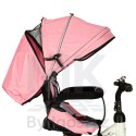 Rowerek trójkołowy Trike Fix V3 rower spacerówka 3w1 obracany 360 wolne koło różowy