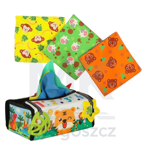 Sorter pudełko z chusteczkami sensoryczne montessori mata 2w1 Sorter pudełko z chusteczkami sensoryczne montessori mata 2w1