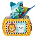 Sorter pudełko z chusteczkami sensoryczne montessori pluszowe cyfry litery