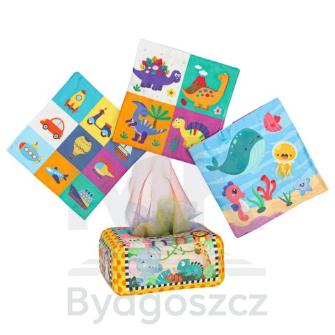 Sorter pudełko z chusteczkami sensoryczne montessori pluszowe cyfry litery Sorter pudełko z chusteczkami sensoryczne montessori pluszowe cyfry litery