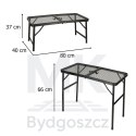 Stół stolik turystyczny LUARO kempingowy cateringowy składany 80 x 40 x 66 x 37 cm