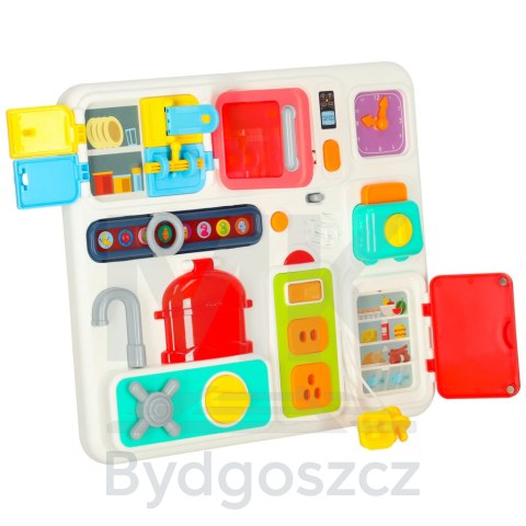 Tablica manipulacyjna sensoryczna montessori kuchnia zegar światło dźwięk Tablica manipulacyjna sensoryczna montessori kuchnia zegar światło dźwięk